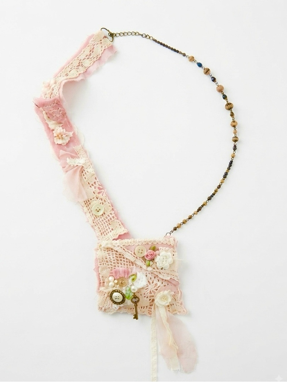 Handmade Vintage Style Lace Button Mini Crossbody Bag Pouch